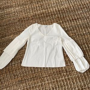 Size S White long sleeve blouse